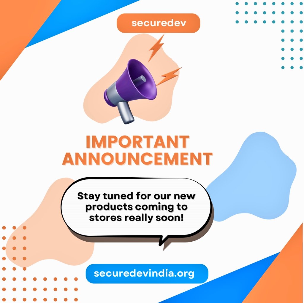 _securedev's tweet photo. 🌟 Innovating for a better tomorrow!
🔒 SecureDev | Your partner in cutting-edge solutions
🛍️ New products launching soon – Stay tuned!
🌐 Visit: https://t.co/AtA6AXUfTI

#SecureDev #Innovation #TechUpdates #ProductLaunch #ComingSoon #SecureSolutions #TechWorld #StayTuned https://t.co/fwgeMECmNZ
