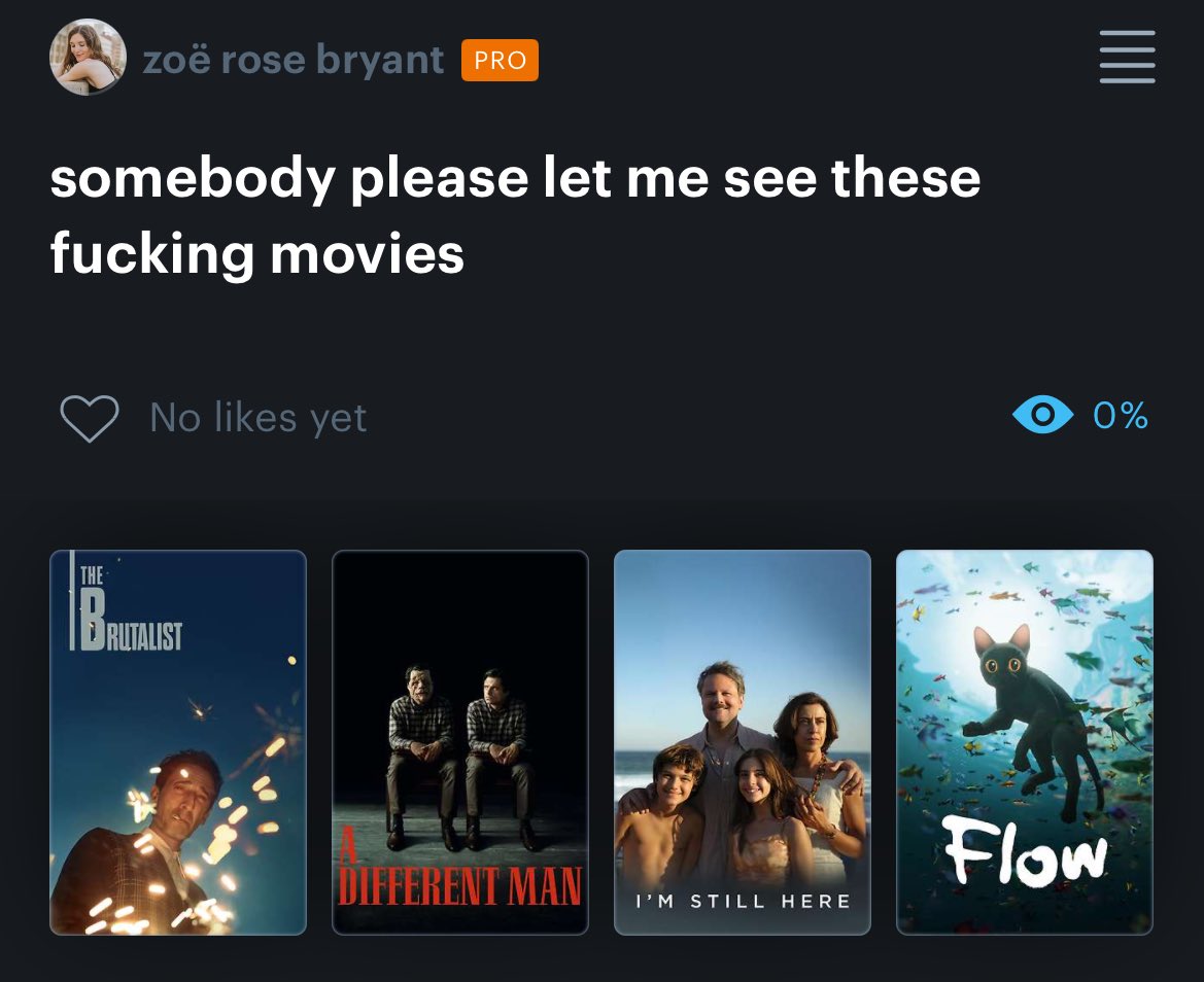 zoerosebryant's tweet photo. it’s so hard being a cinephile in the middle of the midwest https://t.co/NTrVLqatKS