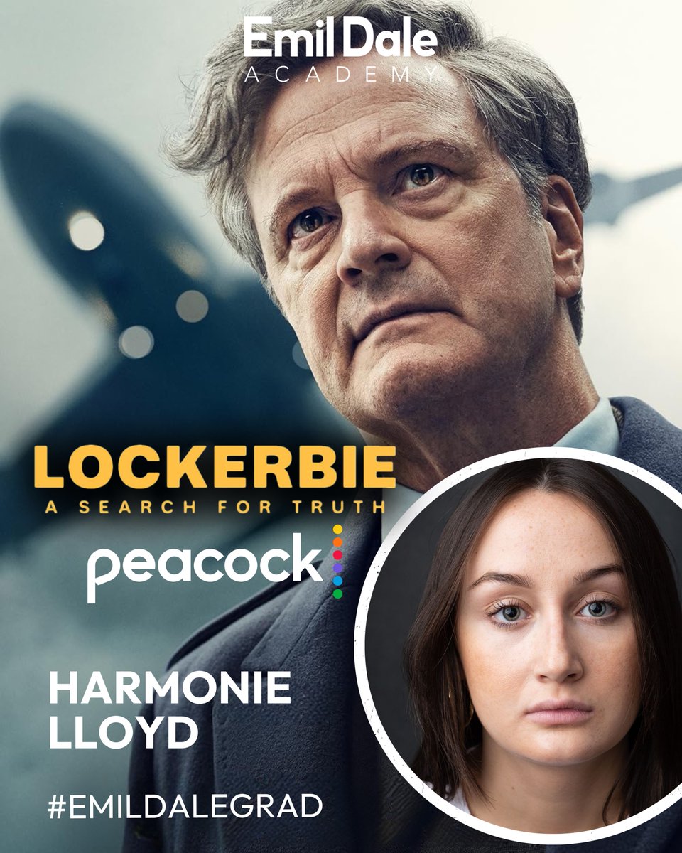 EmilDaleAcademy's tweet photo. ✨ MORE GRAD NEWS! ✨

Huge congratulations to Emil Dale graduate Harmonie Lloyd who can be seen on Sky TV and Sky Atlantic in “Lockerbie A Search for Truth” Episode 5 opposite Colin Firth.

We were already proud of you ⭐️

#EmilDaleGrad #theatre #emildale #colinfirth https://t.co/Hd09JzEHfj