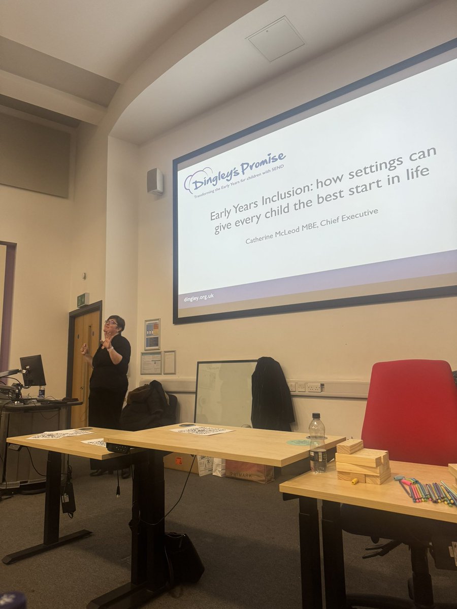 We are super excited to welcome <a href="/DingleyCEO/">Catherine Mole MBE</a> to our MNS EY conference to talk about inclusive practice. #NewhamEY25