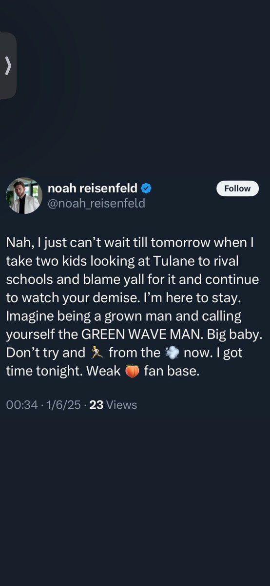 DegenAtLawEsq's tweet photo. CC: . @GroupOfFiveGuys @RedditCFB
Some interesting comments made by NIL agent Noah Reisenfeld regarding Tulane football https://t.co/p3cGk01bYb