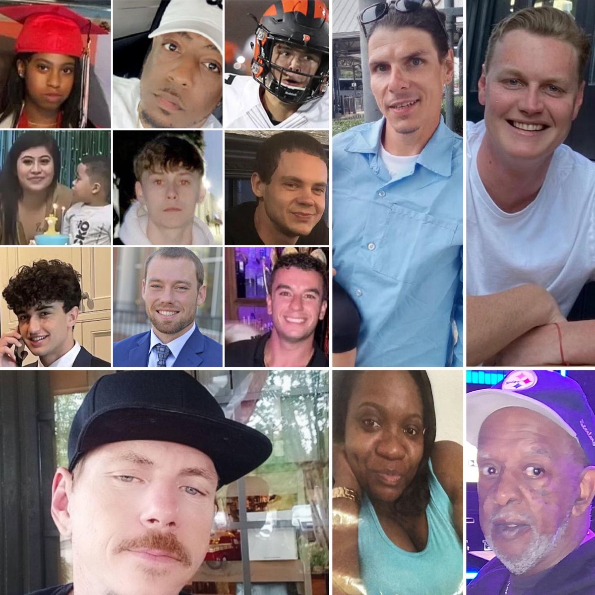 🚨🇺🇸⚫️ Les 14 victimes de l’attaque à la voiture en Nouvelle-Orléans ont été identifiées. Il s’agit de : 

- Nikyra Dedeaux, 18 ans
- Reggie Hunter, 37 ans, père de 2 enfants
- Tiger Bech, 27 ans
- Nicole Perez, 28 ans, mère d’un enfant
- Hubert Gauthreaux, 21 ans
- Matthew