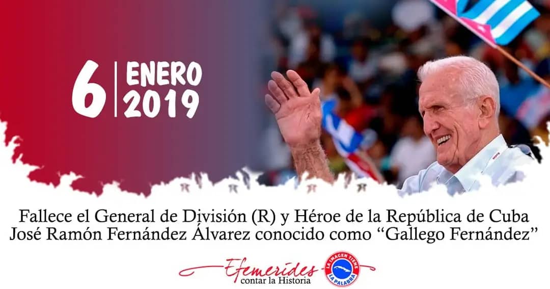 6/1/2025 Un día como hoy pero del año 2019, fallece el  Héroe de la República de Cuba General de División (R) José Ramón Fernández, El Gallego. Recordamos siempre sus acciones revolucionarias, el trabajo creador en el sistema deportivo y educativo cubano #CubaViveEnSuHistoria