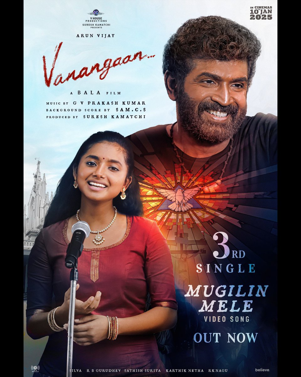 Senthil47814832's tweet photo. Feel the magic of love in every note! 🎶✨ The 3rd single #Mugilinmele from #Vanangaan is here to steal your hearts. 

👇🏾👇🏾👇🏾
https://t.co/VGejzDtBGm

@arunvijayno1 @allindiaavfc @DineshAVFan @aaamallovely @MageshNO2 @Yegneshhari
https://t.co/KEvXwdtB98 https://t.co/7TcFRGjItV