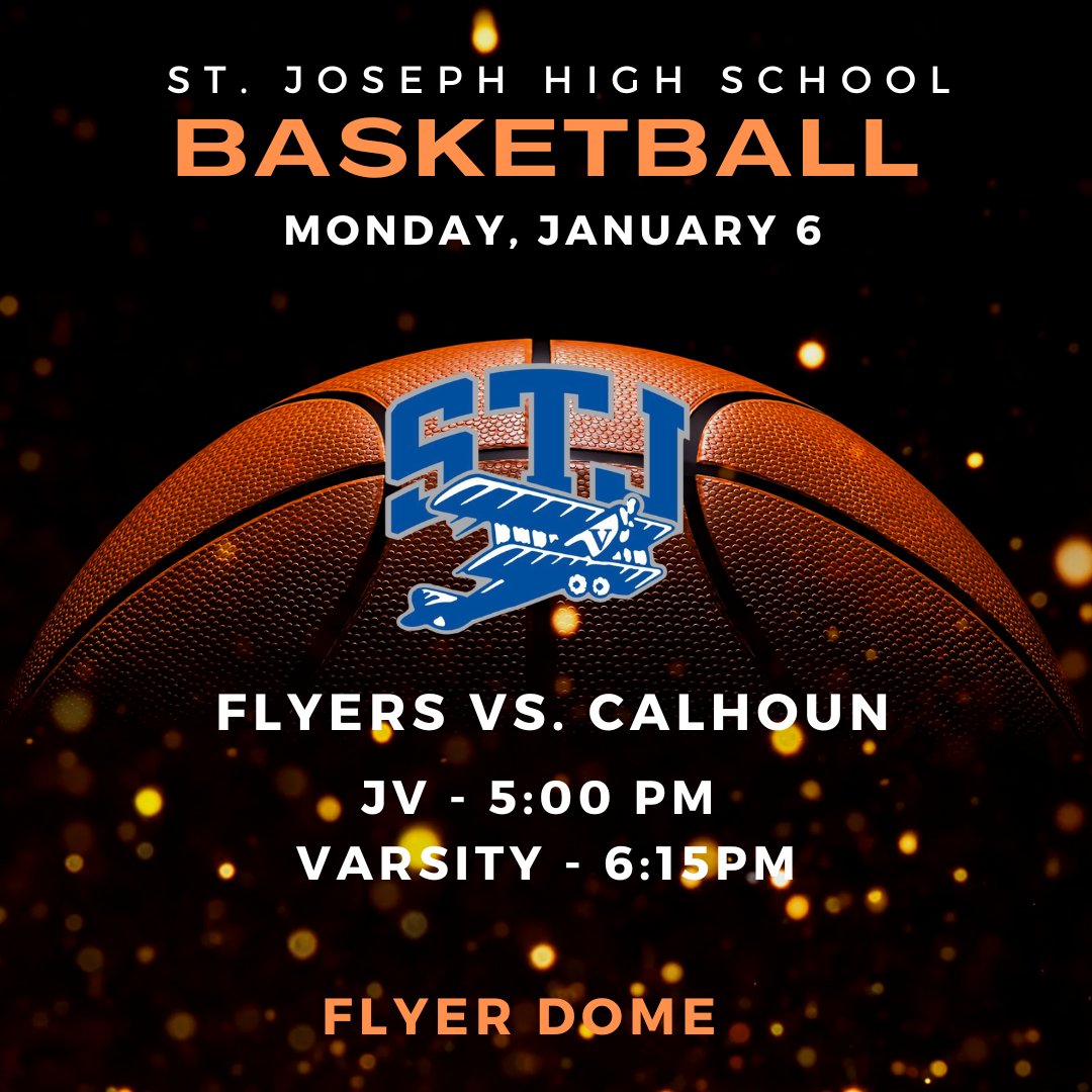 💙✈️🏀 Go! Fight! Win! Let's get out tonight and support Flyer Basketball vs. Calhoun. 

🎟️ Tickets: stjflyers.com/athletics/tick…

🔗 Livestream: fan.hudl.com/usa/tx/victori…