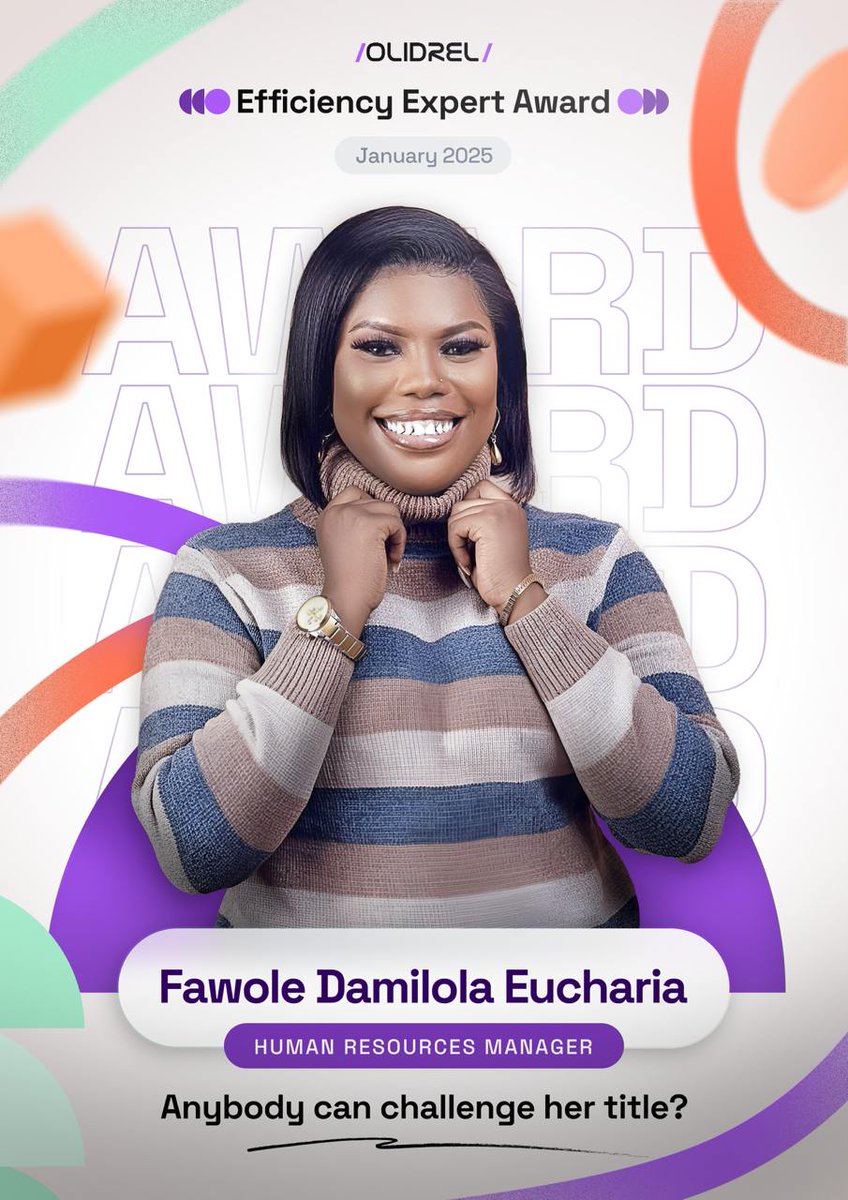 olidrel's tweet photo. We are proud to recognize Fawole Damilola Eucharia for her exceptional contributions to our team. Her strategic approach to human resource management has significantly enhanced our organizational efficiency.

Congratulations, on this well-deserved Efficiency Expert Award. https://t.co/oHSg4CYgwn