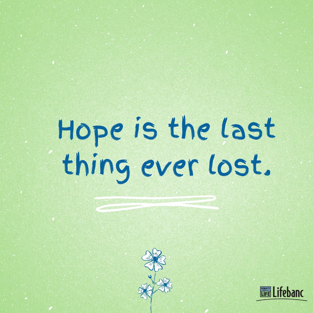 Here's to a week of possibilities. Happy Monday. 💚

#Lifebanc #organdonation #tissuedonation #yessaveslives #mondaymotivation