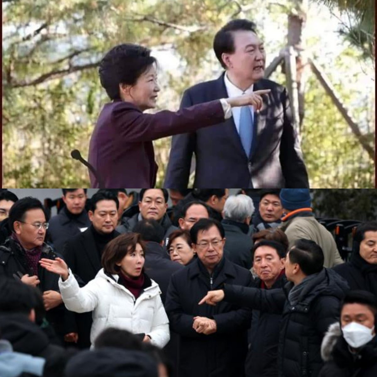 저기가 구치소야~ (박근혜)
사형장은 이쪽이거든요? (나경원)
지옥은 요 아래라니까!! (김기현?)