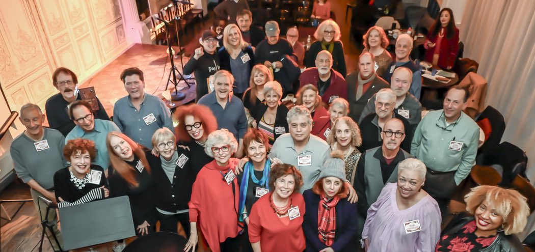 AmyBBarone's tweet photo. #Poets group photo from 21st Annual brevitas #Festival of the Short #Poem held 12/10 at @bowerypoetry &amp; hosted by @flashrosenberg (photo credit) @EastVillageNY @OneArtPoetry1 @BrownstonePoets @City_Lore @MariaLisella @LiveMagNYC @DonYorty https://t.co/UwknEVMvw4