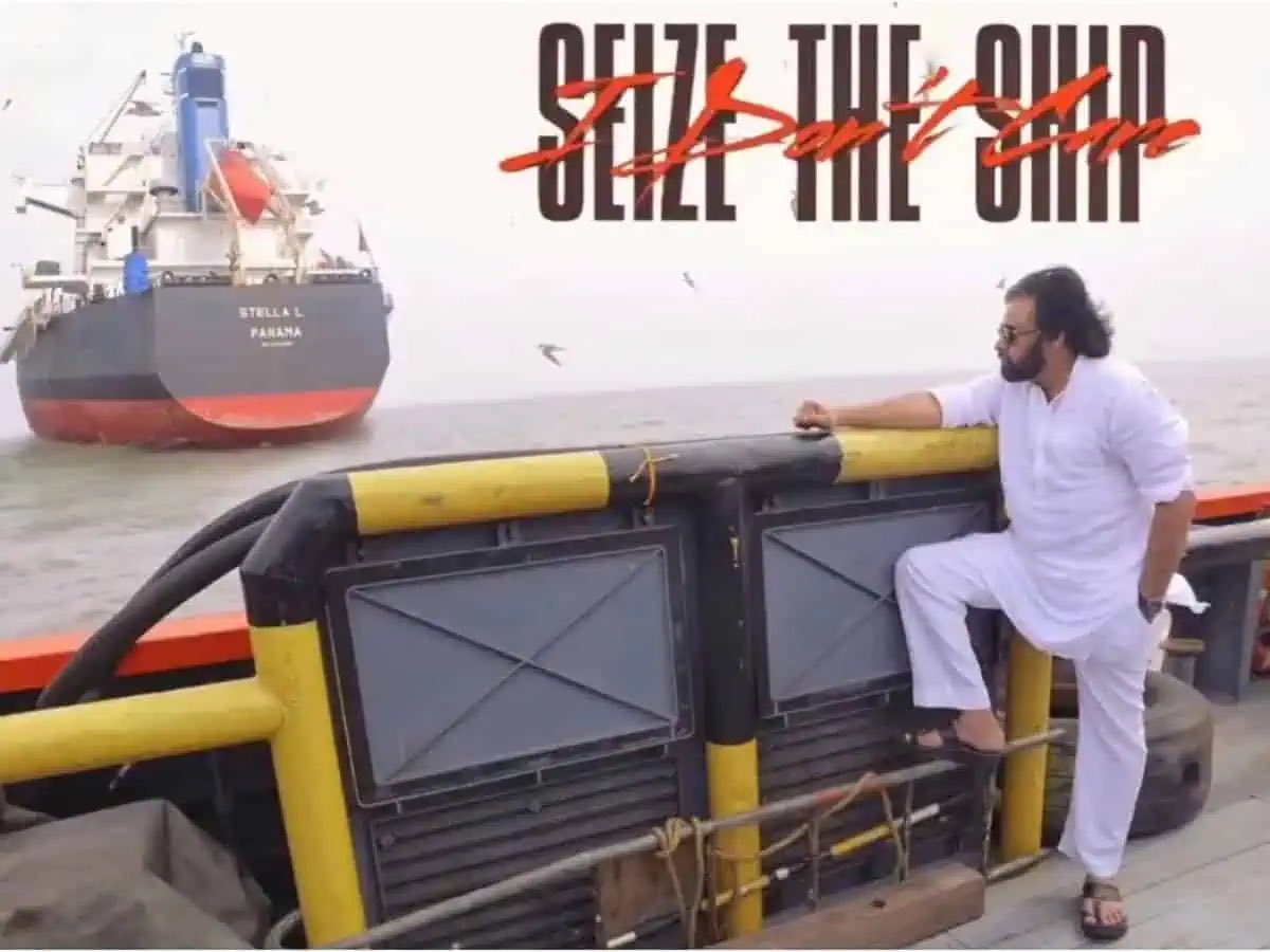 YSRCPEurope's tweet photo. Now that “Seize the Ship” has proven to be fake, 

suggest a suitable title for this picture. https://t.co/TlHyIsZfLD
