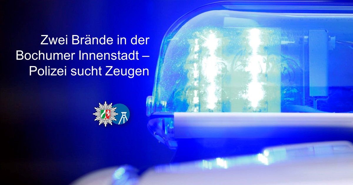 polizei_nrw_bo's tweet photo. In den frühen Morgenstunden des 4. Januar (Samstag) kam es in der #Bochumer Innenstadt zu zwei Bränden. Es werden Zeugen gesucht. https://t.co/PeL52fswXw