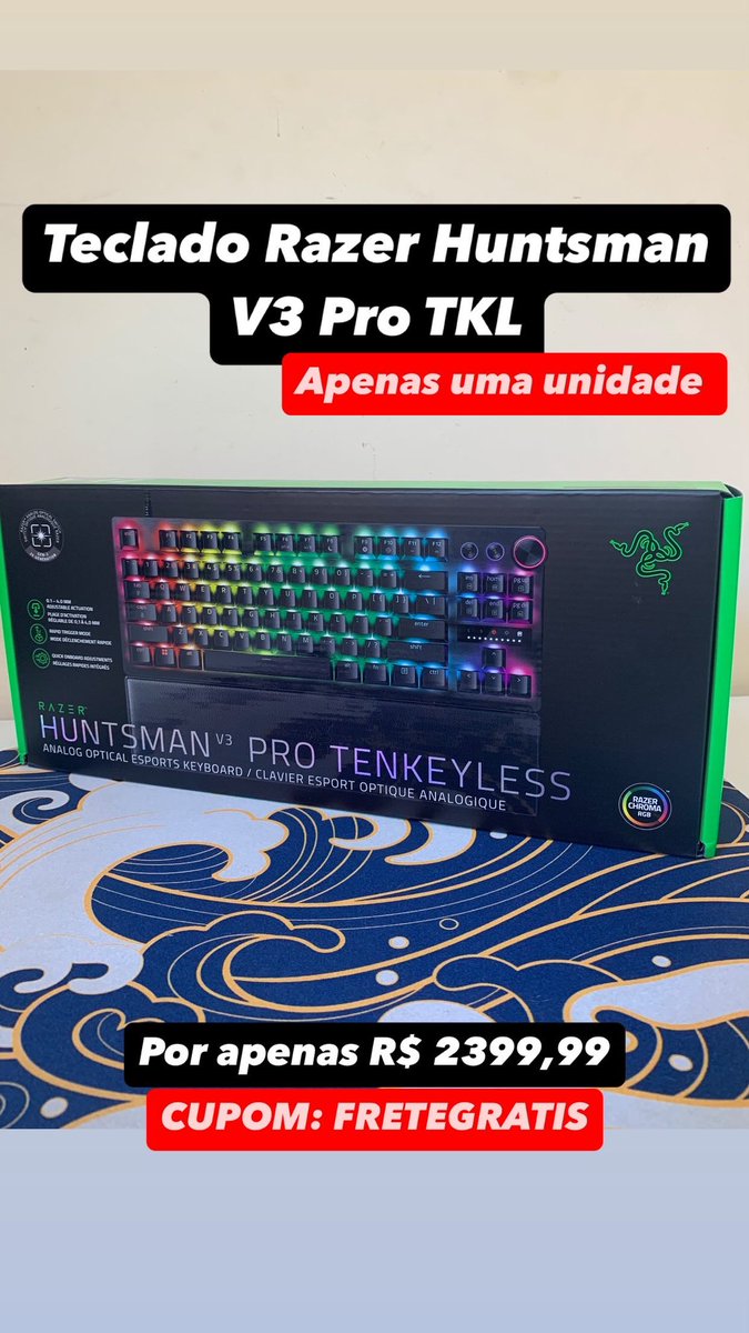 BuyCloser's tweet photo. Teclado Huntsman V3 Pro tkl
A pronta entrega 🚨

Por apenas 2399 com frete incluso via nosso site
CUPOM: FRETEGRATIS https://t.co/hhc0386n7r