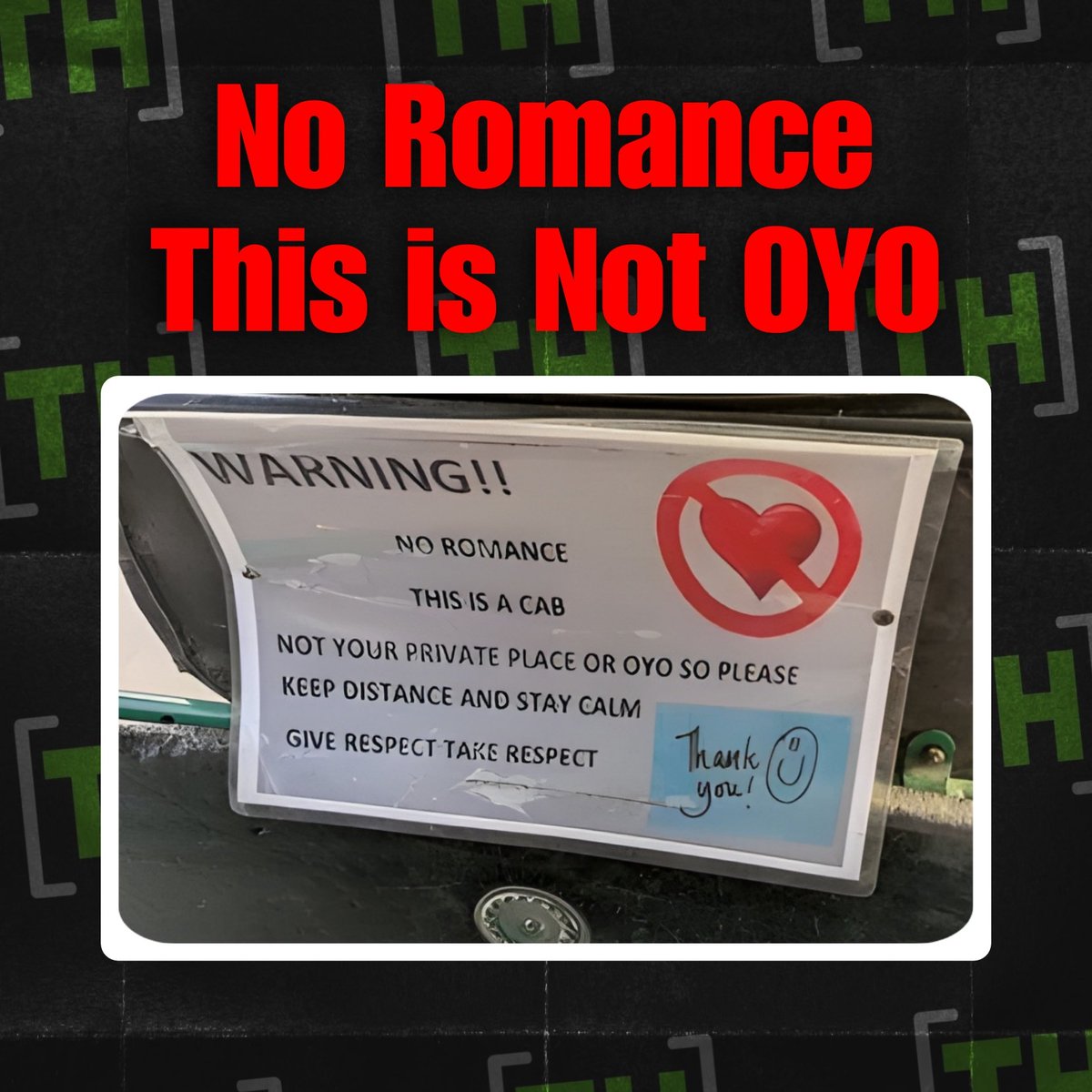 TiyariHaduk1's tweet photo. No romance, this is not OYO': Auto driver's strict warning for passengers goes viral.
#NoRomancePolicy #AutoDriverRules #ViralSign #PublicDecorum #FunnyIndia #TrendingNow https://t.co/TPPjj7bW0P