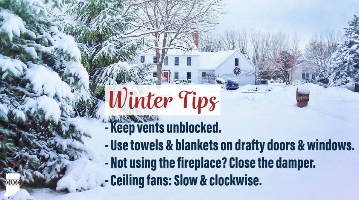 IndianaOUCC's tweet photo. It's going to be chilly this week! Here are a couple of things you can start doing now to save money and energy this winter. https://t.co/NGSFefDPSj