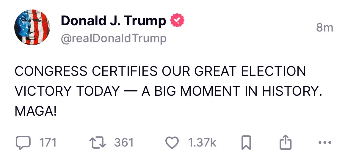 alifarhat79's tweet photo. Trump just posted this. Let’s goooo https://t.co/EtNFAH4JMx