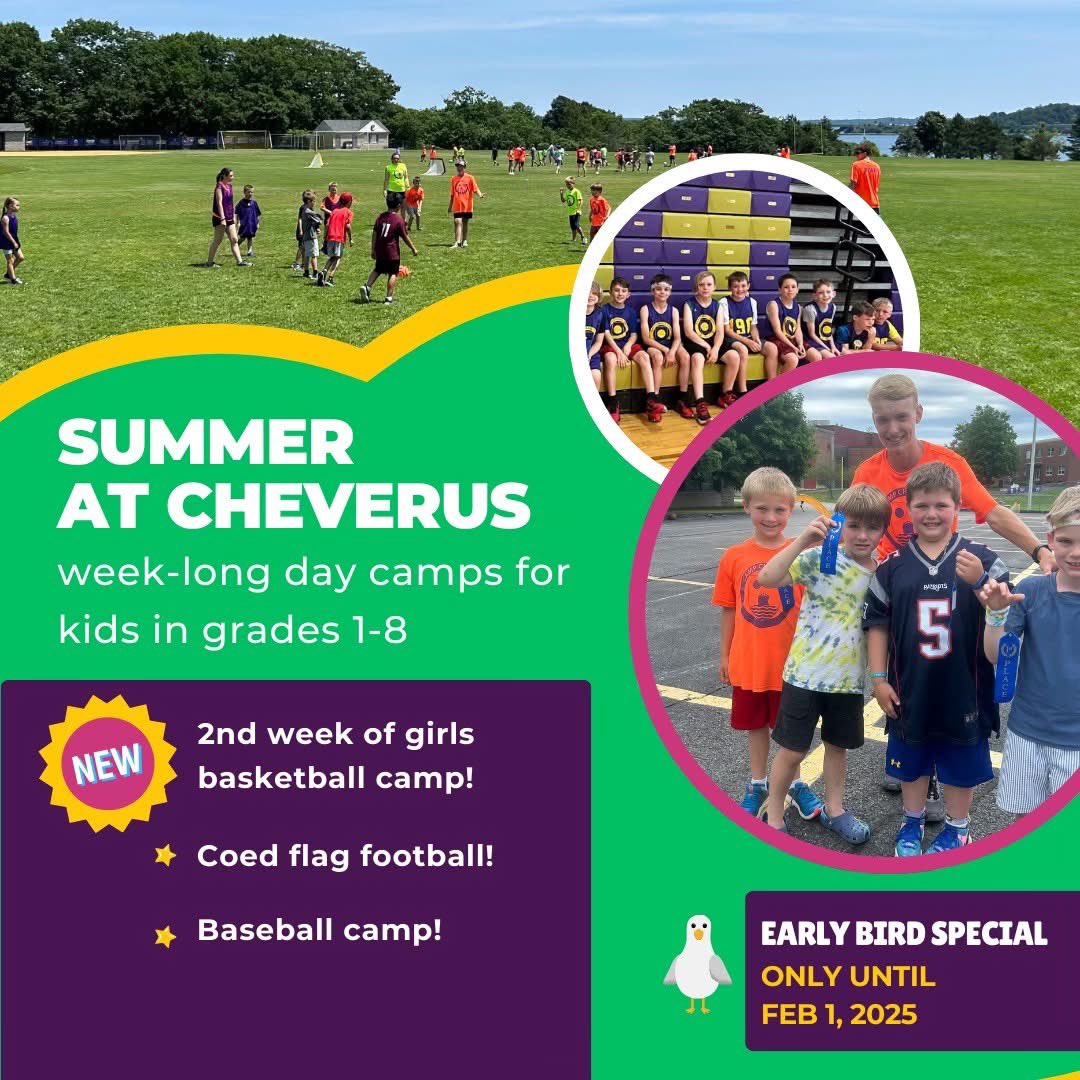 Wondering what are your kids going to do this summer?☀️

We have an answer! Check out the awesome camps offered at Cheverus this summer qrco.de/bffIJ2

But hurry - early bird 🐦rates end February 1.