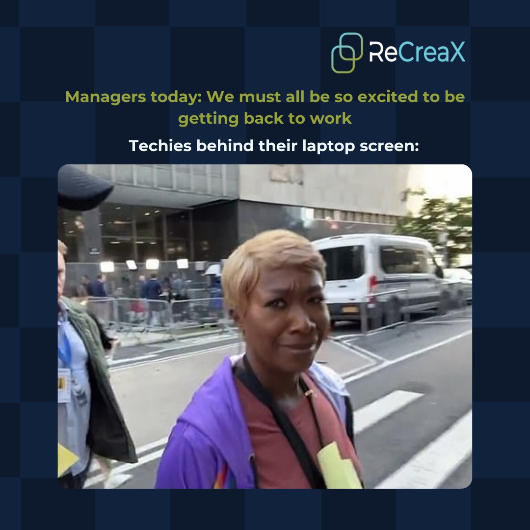 ReCreaX_'s tweet photo. Back from the shortest holiday in the history of holidays. What a way to start the new year, brimming with energy 🥹!
#workhumors #recreax #workjokes https://t.co/HXSRd7s2WX