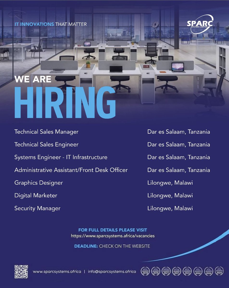 sparcsys's tweet image. Your chance to join Africa’s leading ICT service provider.

We are looking for undisputed champions to join our team.

Visit buff.ly/48UmuJP for more information
#Vacancies
#sparctheundisputed
#ITCompanyAfrica