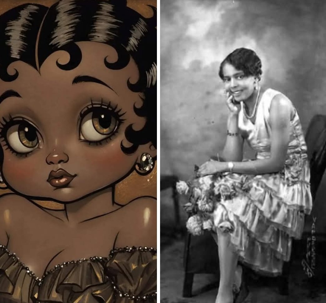rmchatman12's tweet photo. Betty Boop was inspired by a Black jazz singer named Esther Jones, who was known as "Baby Esther": 
Jones's childlike voice &amp; "Boop-oop-a-doo" scat singing style influenced Betty Boop's iconic look and voice. Jones performed regularly at the Cotton Club in Harlem in the 1920s. https://t.co/w68ph1R1gm