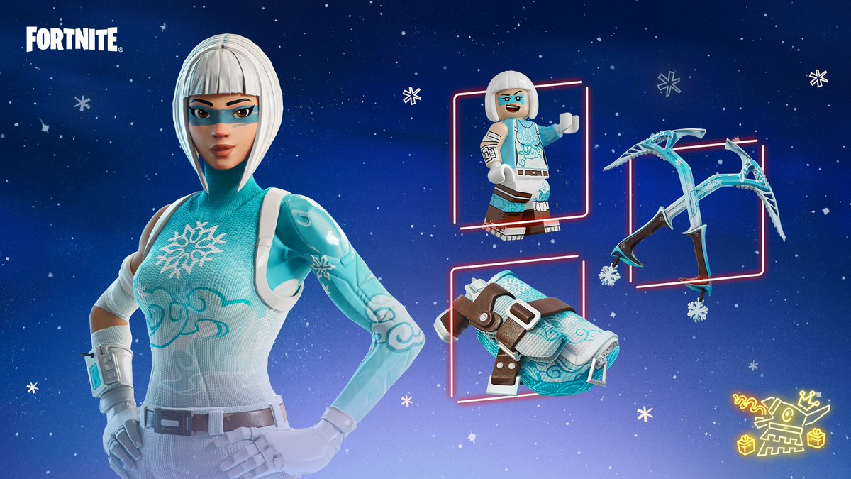 HYPEX's tweet photo. Snowy Ops Bundle might drop tonight, considering it's the last Winterfest Shop, and Fortnite uses Winterfest logo on her promo image ‼️ https://t.co/frKXkf73LF
