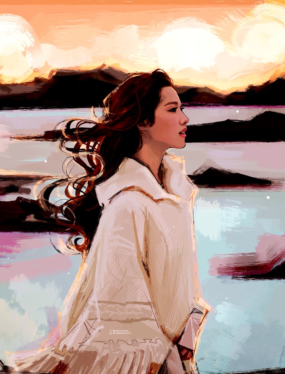 hopestudio__'s tweet photo. Haseul 🕊🧡 #loonafanart #loonathefanart https://t.co/d7dboXBHgS