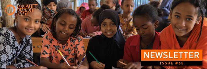 KentPage's tweet photo. 🆕#ECW Newsletter: We Can & Must Do Our Best!
Ft.✨Compelling intro by ExDir @YasmineSherif1; New intvw w/@UN's @SR_Afghanistan; #ECW bids farewell to The Rt. Hon. @GordonBrown as #HLSG Chair; @EduCannotWait HL joint mission w/Global Champion @NWammen in #Ethiopia; New grants in🇪🇹🇳🇬🇧🇫🇾🇪🇵🇪; latest on ongoing humanitarian crises, strategic partners updates; and more!
➡️https://t.co/6JQnClCCCP #222MillionDreams✨📚