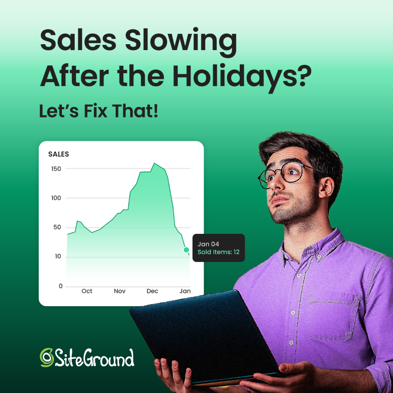 SiteGround's tweet photo. ๐ Holidays are over, but your sales momentum doesn't have to be!
Our FREE Post-Holiday Sales Guide is here to help you turn festive shoppers into loyal fans year-round.
Don't let the post-holiday slump slow you down. ๐ Get your copy now. โคต๏ธ
#SiteGround #SiteGroundTips