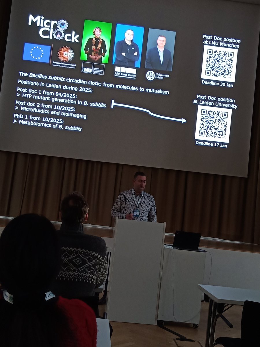 Khaled A. Selim (@selim_khaled_) on Twitter photo A great start for our <a href="/spp2389/">SPP2389 Bacteria! Beyond the single cell!</a> conference on #MultiBac2025 by <a href="/EvolvedBiofilm/">Akos T. Kovacs</a> on microbial interactions 
Positions also available on Bacillus Circadian clock A great start for our <a href="/spp2389/">SPP2389 Bacteria! Beyond the single cell!</a> conference on #MultiBac2025 by <a href="/EvolvedBiofilm/">Akos T. Kovacs</a> on microbial interactions 
Positions also available on Bacillus Circadian clock
