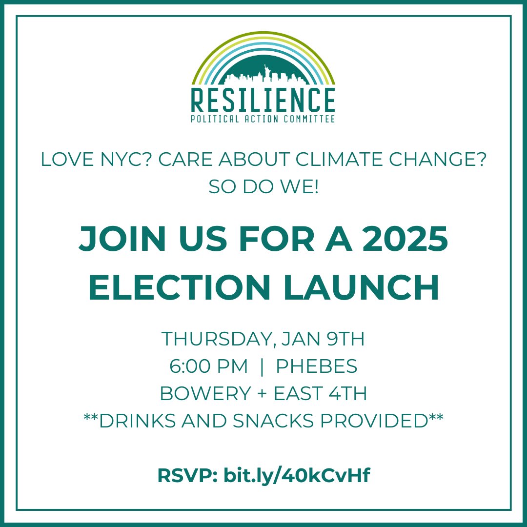 Our mission is to elect candidates who are dedicated to ensuring that New York City’s people, communities, and neighborhoods thrive amid climate change challenges. Join us as we talk about the upcoming City election. 

RSVP: bit.ly/40kCvHf