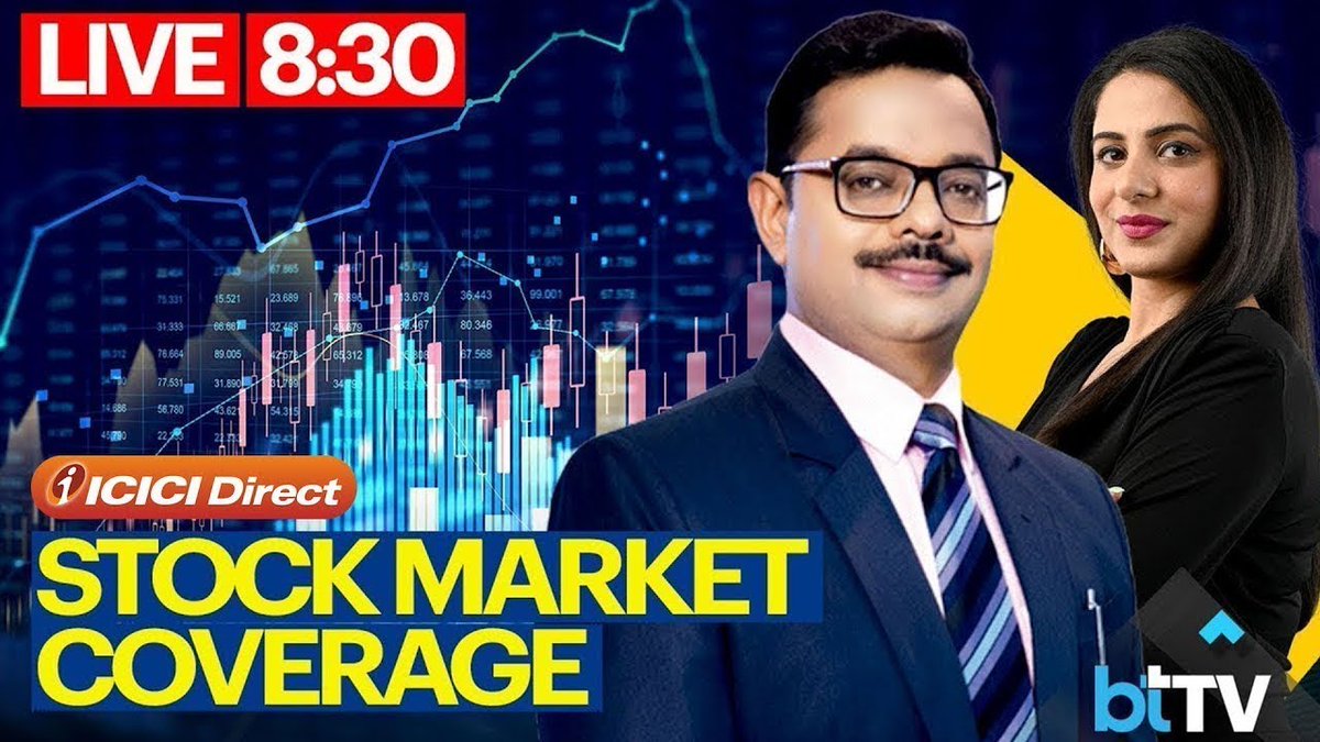 Business Today (@business_today) on Twitter photo BTTV Share Market LIVE Updates: Sensex Nifty Live | Business & Finance News | F&O | Stocks To Invest
Watch LIVE: youtube.com/live/wvq7mEV9v… | #MarketOpening #MorningLive #MarketBell #MarketToday #ShareMarketNews
<a href="/ICICI_Direct/">ICICI Direct</a> | <a href="/sakshibatra18/">Sakshi Batra</a> | <a href="/shail_bhatnagar/">Shail Bhatnagar</a> | <a href="/KantDharmesh/">Dharmesh Kant</a> | BTTV Share Market LIVE Updates: Sensex Nifty Live | Business & Finance News | F&O | Stocks To Invest
Watch LIVE: youtube.com/live/wvq7mEV9v… | #MarketOpening #MorningLive #MarketBell #MarketToday #ShareMarketNews
<a href="/ICICI_Direct/">ICICI Direct</a> | <a href="/sakshibatra18/">Sakshi Batra</a> | <a href="/shail_bhatnagar/">Shail Bhatnagar</a> | <a href="/KantDharmesh/">Dharmesh Kant</a> |