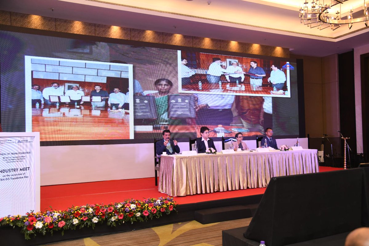 PIB_Guwahati's tweet photo. The Bureau of Indian Standards (BIS) celebrated its 78th Foundation Day with an event in #Guwahati today. The program focused on BIS's commitment to promoting quality standards and ensuring safe, reliable and excellent products and services in India.

@IndianStandards https://t.co/Hw44mgE6Fk