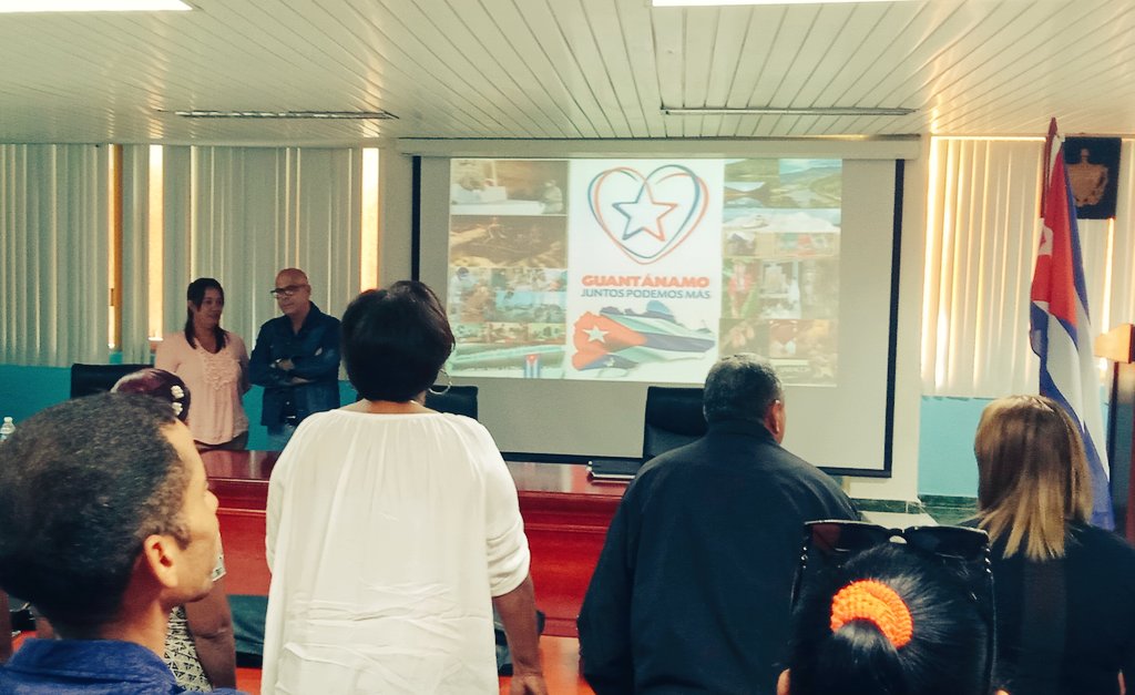 PrensaGtmo's tweet photo. #ÚltimoMinuto | Inicia Balance de la Comunicación Social en la provincia de #Guantánamo. Es el primer encuentro que se realiza en todo el país. Presentes las máximas autoridades políticas y de gobierno de la provincia.

👉 Noticia en Pleno desarrollo.

#JuntosPodemosMás #Cuba https://t.co/bC4VR3fSbt