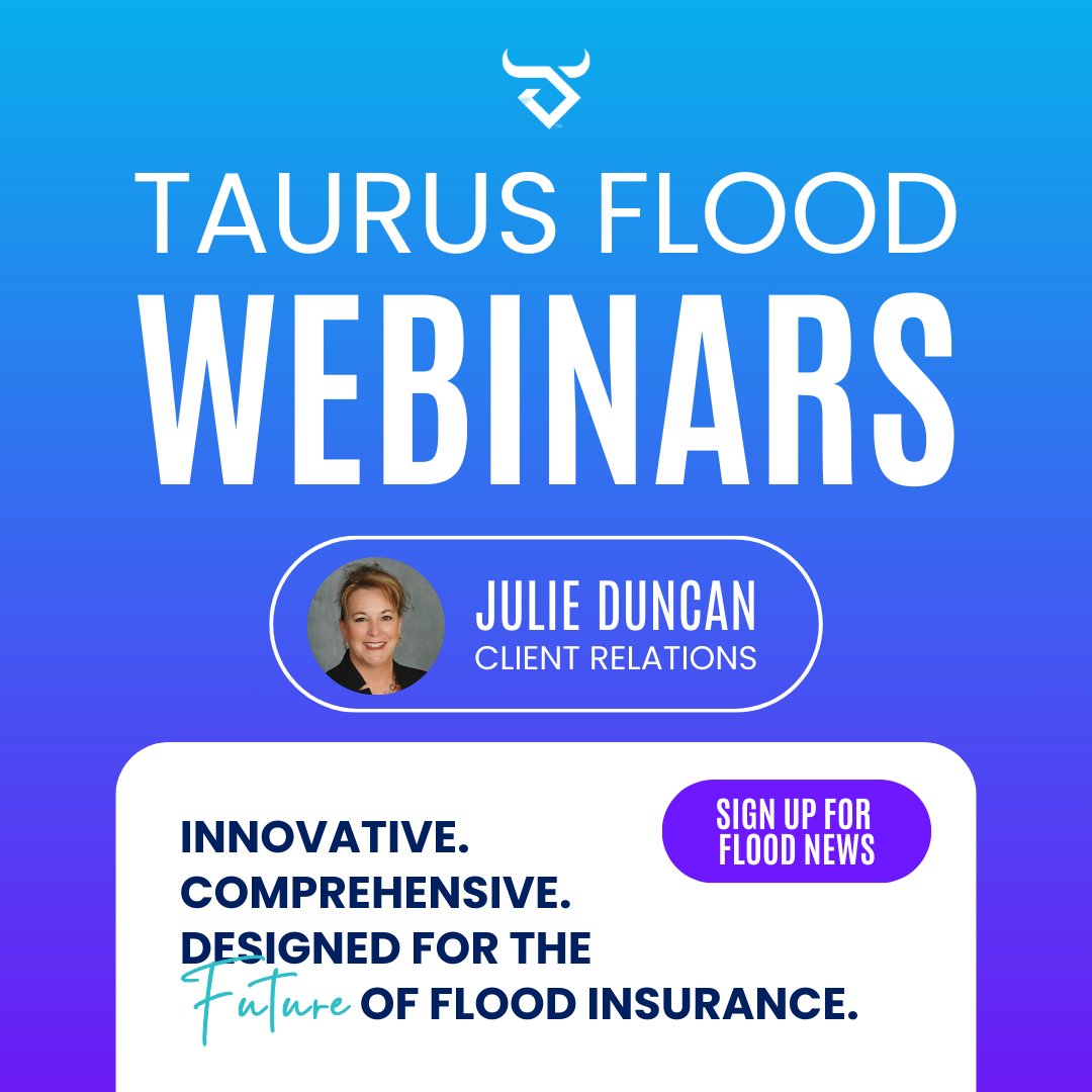 TaurusFlood's tweet photo. Start 2025 with innovative webinars hosted by Julie Duncan, Client Relations and Training expert. Prepare for the future of flood insurance. π© Sign up for schedules, updates, & insights: https://t.co/Fj0CLjrACu
#TaurusFlood #FloodWebinars #FloodInsuranceInnovation https://t.co/py4E3Xc4yp