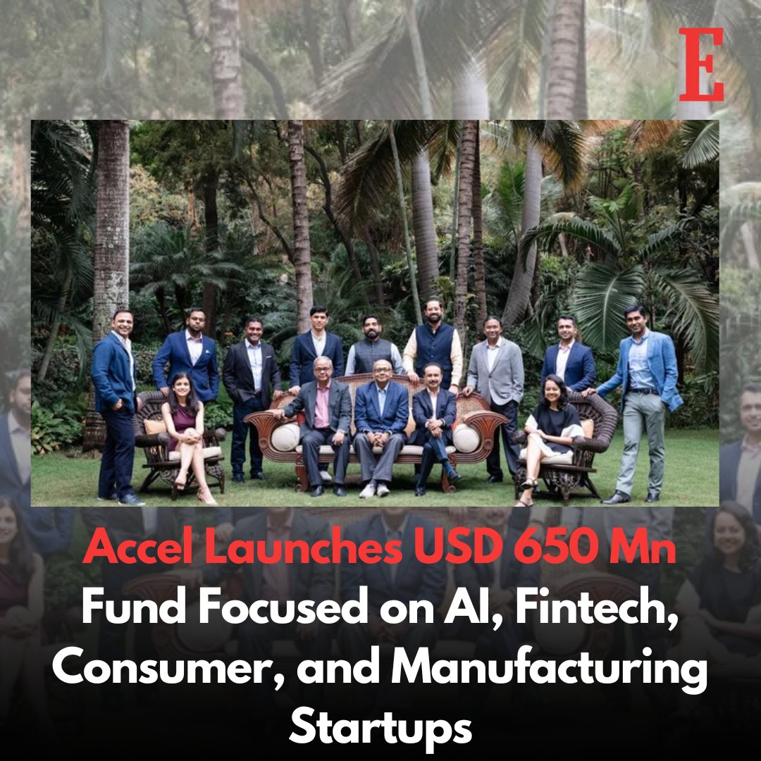 EntrepreneurAPJ's tweet image. Accel Launches USD 650 Mn Fund Focused on AI, Fintech, Consumer, and Manufacturing Startups.

Read full story:- entrepreneur.com/en-in/news-and…

#Accel #VentureCapital #IndiaStartups #AI #Fintech #ConsumerTech #ManufacturingTech #EarlyStageInvesting #StartupFunding #Innovation