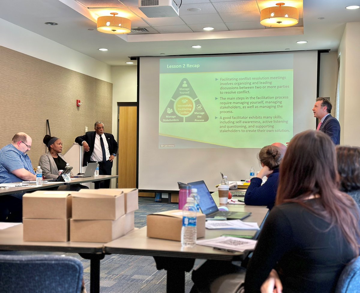 CRS is here to build communities’ capacity to navigate disputes. The Facilitating Meetings Around Community Conflict (FMACC) program teaches community leaders to work with groups in conflict to identify possible solutions. justice.gov/crs/our-work/t…