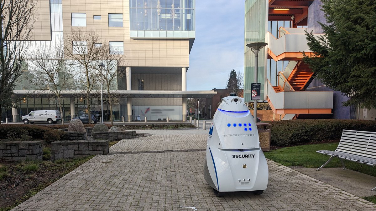 iKnightscope's tweet image. Happy Monday!  #SecurityRobots diligently patrol #healthcare facilities with the sole critical mission of deterring, detecting and reporting that which jeopardizes the safety of staff, patients and visitors.
Learn more today - knightscope.com/discover