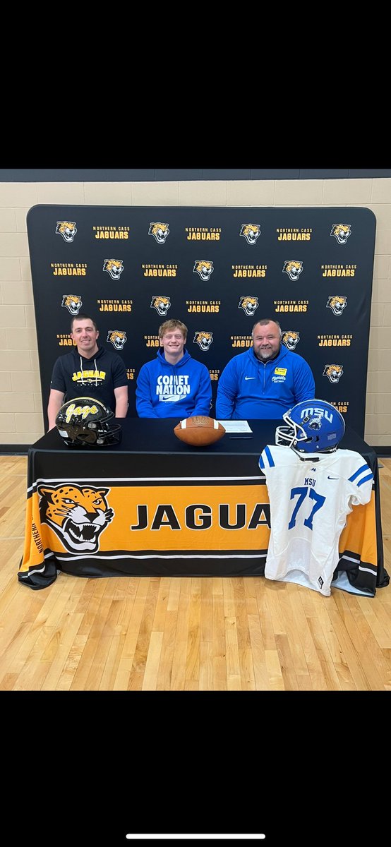 NC Jaguar Football (@northerncassfb) on Twitter photo Huge S/O to Sam Nelson for continuing his education and football career at Mayville State University. Sam is following his older brother Joe’s footsteps. <a href="/mayville_FB/">Comet Football</a> got a good one! #RollJags Huge S/O to Sam Nelson for continuing his education and football career at Mayville State University. Sam is following his older brother Joe’s footsteps. <a href="/mayville_FB/">Comet Football</a> got a good one! #RollJags