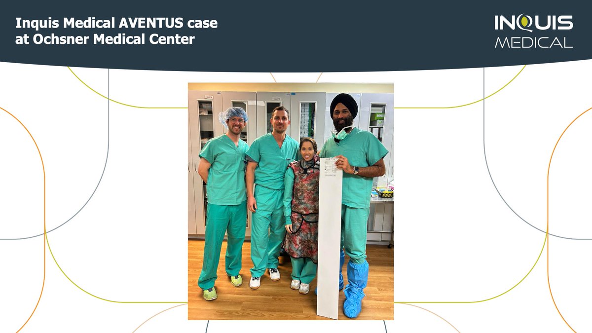 Inquismedical's tweet image. Congratulations to Dr. Updesh Bedi, and the dedicated team at Ochsner Medical Center for successfully completing their 1st AVENTUS case.
#PulmonaryEmbolism #Thrombectomy #InquisMedical #AVENTUS #Cardiology #InterventionalCardiology