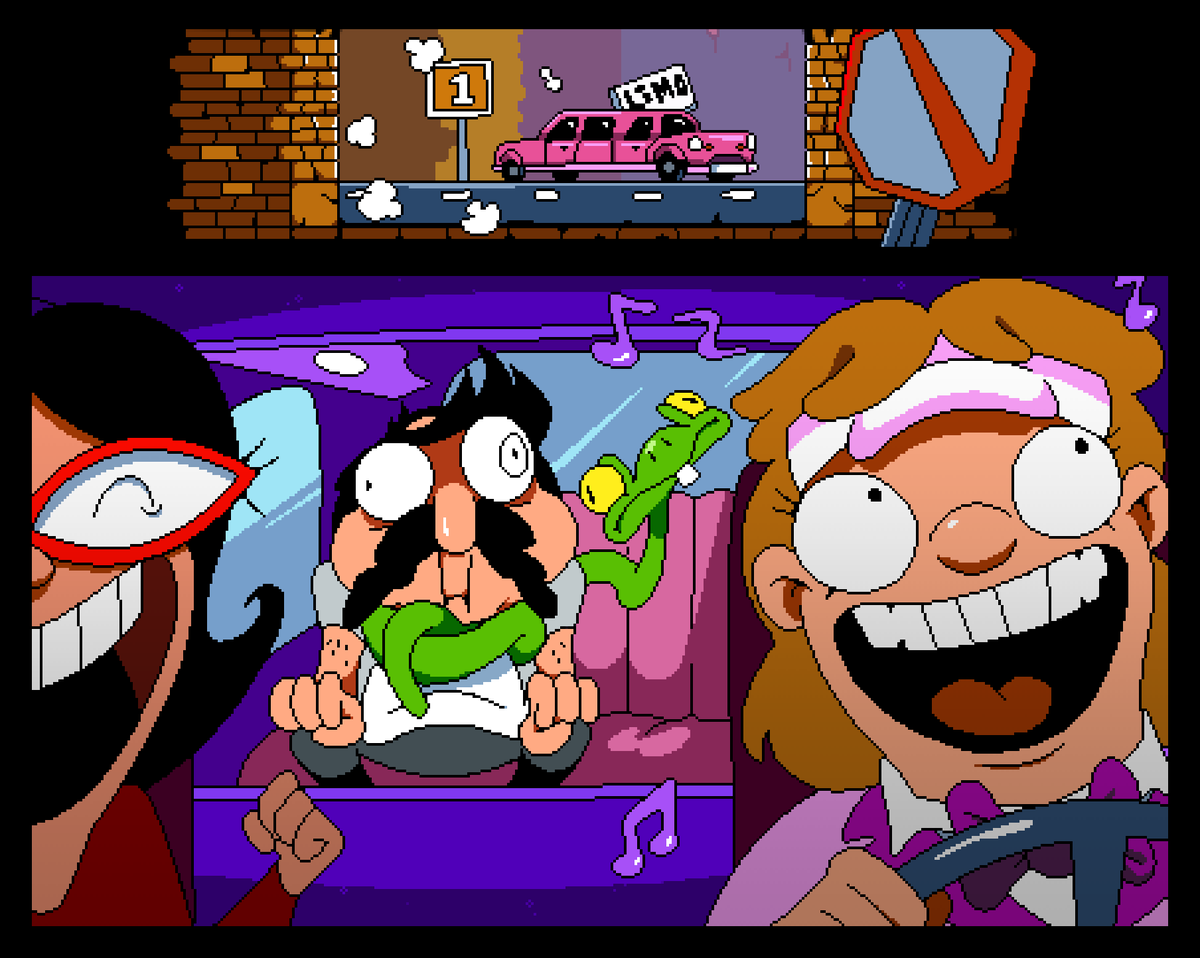 glucowski's tweet image. Burger Tower: Taxi in Pig City 🍕🍔🚕