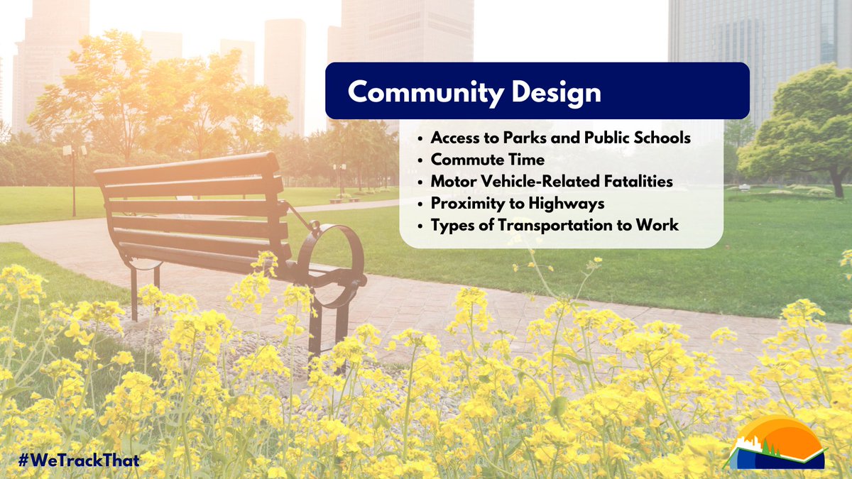 Some communities aren’t built in ways that encourage healthy living. This includes issues like transportation challenges &amp; lack of access to parks &amp; schools. 

Visit CDC’s Tracking Network for data &amp; actions to improve #communitydesign: 
bit.ly/3rrydPK