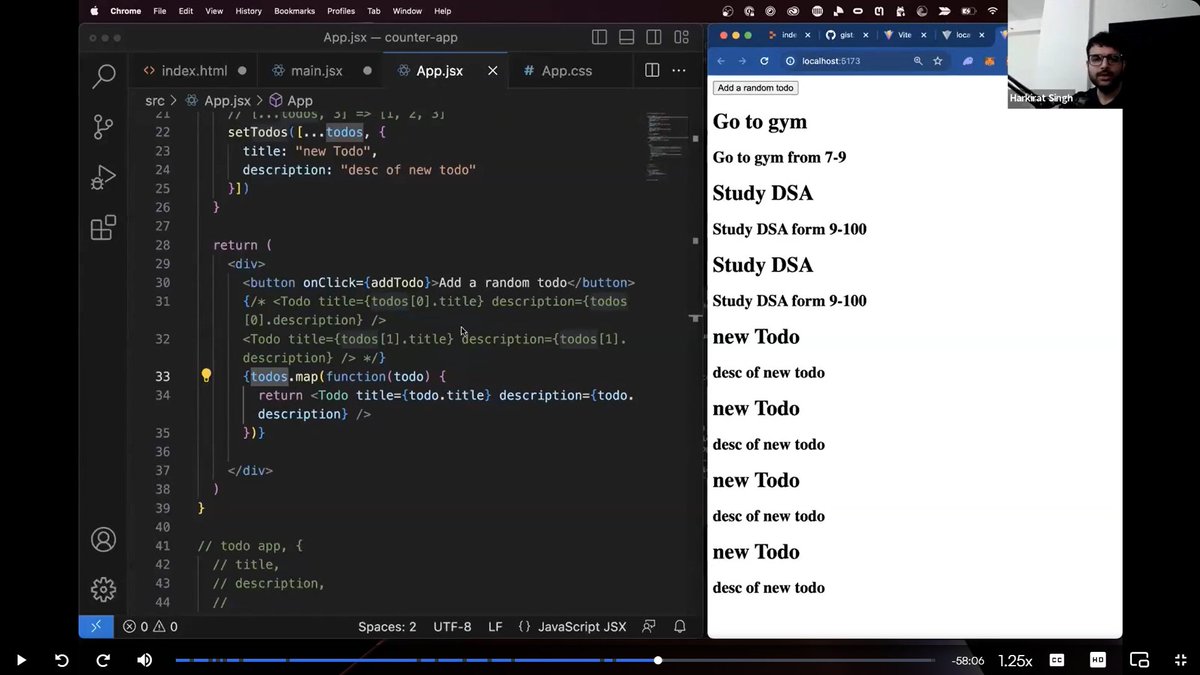 LingarajVPatil's tweet image. Day 8 of #25Daysofcode
-Completed revising topics of 5.1 of @100xDevs cohort by @kirat_tw in which jargons of react were taught
-I have first end sem exam tmrw prepared well to grab around 70 marks
#LearnInPublic #WebDevelopment