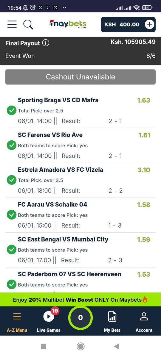 The Whisperer (@joemiano30) on Twitter photo ABUNDANCE
Won.
<a href="/Kibet_bull/">Yoko Ndegwah</a>
Ukipumzika ya kutosha, kuna 50k yako hapa ya kukuboost INNIT.
Now we need the 2nd 30 odds slip to land too innit.
#oddwhisperer #tempus_messis ABUNDANCE
Won.
<a href="/Kibet_bull/">Yoko Ndegwah</a>
Ukipumzika ya kutosha, kuna 50k yako hapa ya kukuboost INNIT.
Now we need the 2nd 30 odds slip to land too innit.
#oddwhisperer #tempus_messis