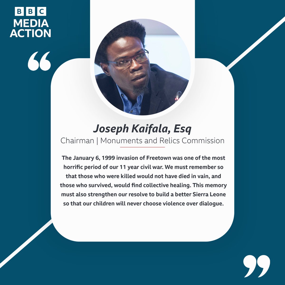 bbcmaSL's tweet image. Here’s @JKaifala's take on #remembrance and #healing as Sierra Leoneans commemorate the bloody rebel invasion of Freetown in 1999. What’s your take?