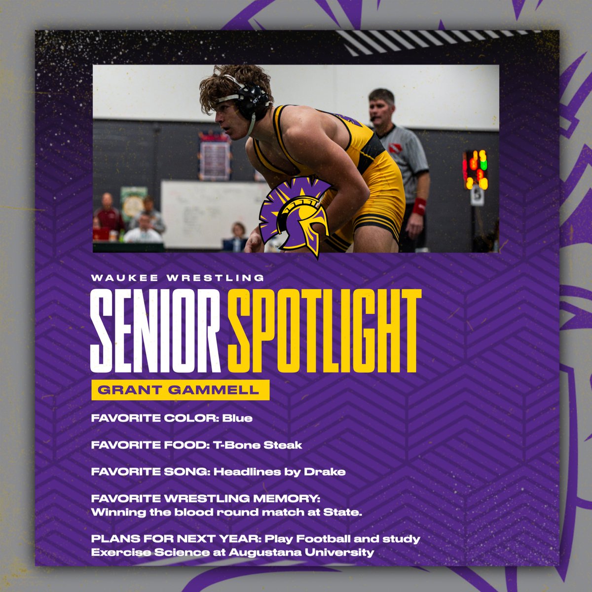 Learn more about returning State Placewinner Grant Gammell! 

#GoWarriors