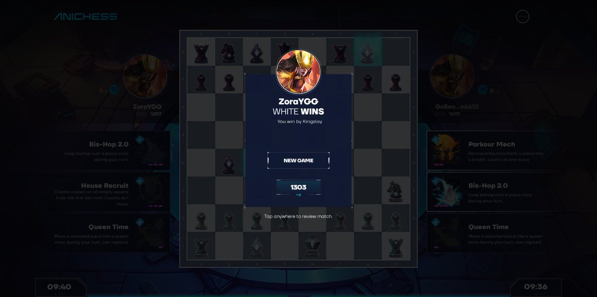 relosajames's tweet photo. Just finished Journey to GM quest. The game was fun but need to be too careful or I'll definitely lose

#YGGxAnichess #YGGGAPS8 @YieldGuild @AnichessGame https://t.co/C797J5LzJl