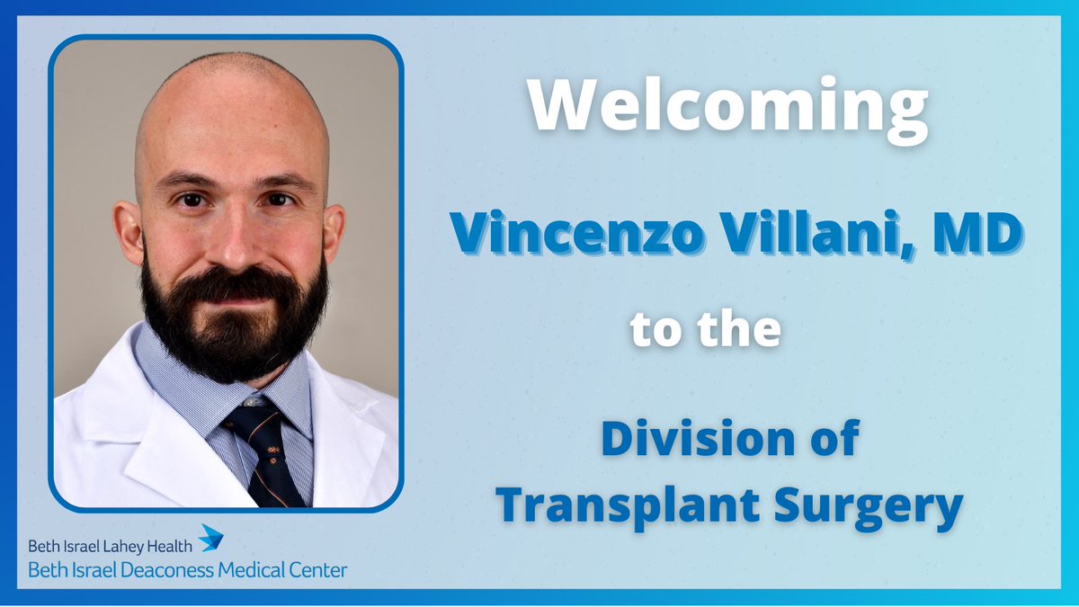 Welcoming Dr. Vincenzo Villani to the Division of Transplant Surgery! 

#BIDMC # BILH #transplantsurgery