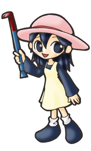 All of Natsumi Andoh's full player sprites in the Flash and Shadow