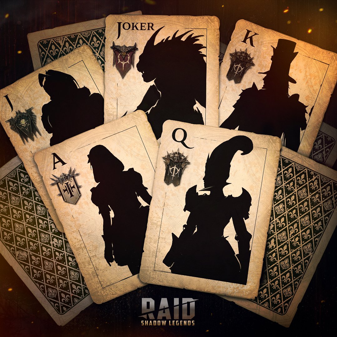 RAID: Shadow Legends (@raidrpg) on Twitter photo Cloaked in shadow, these Champions are preparing to to make their mark on Teleria. I wonder - who could these figures be? 🎭 Cloaked in shadow, these Champions are preparing to to make their mark on Teleria. I wonder - who could these figures be? 🎭