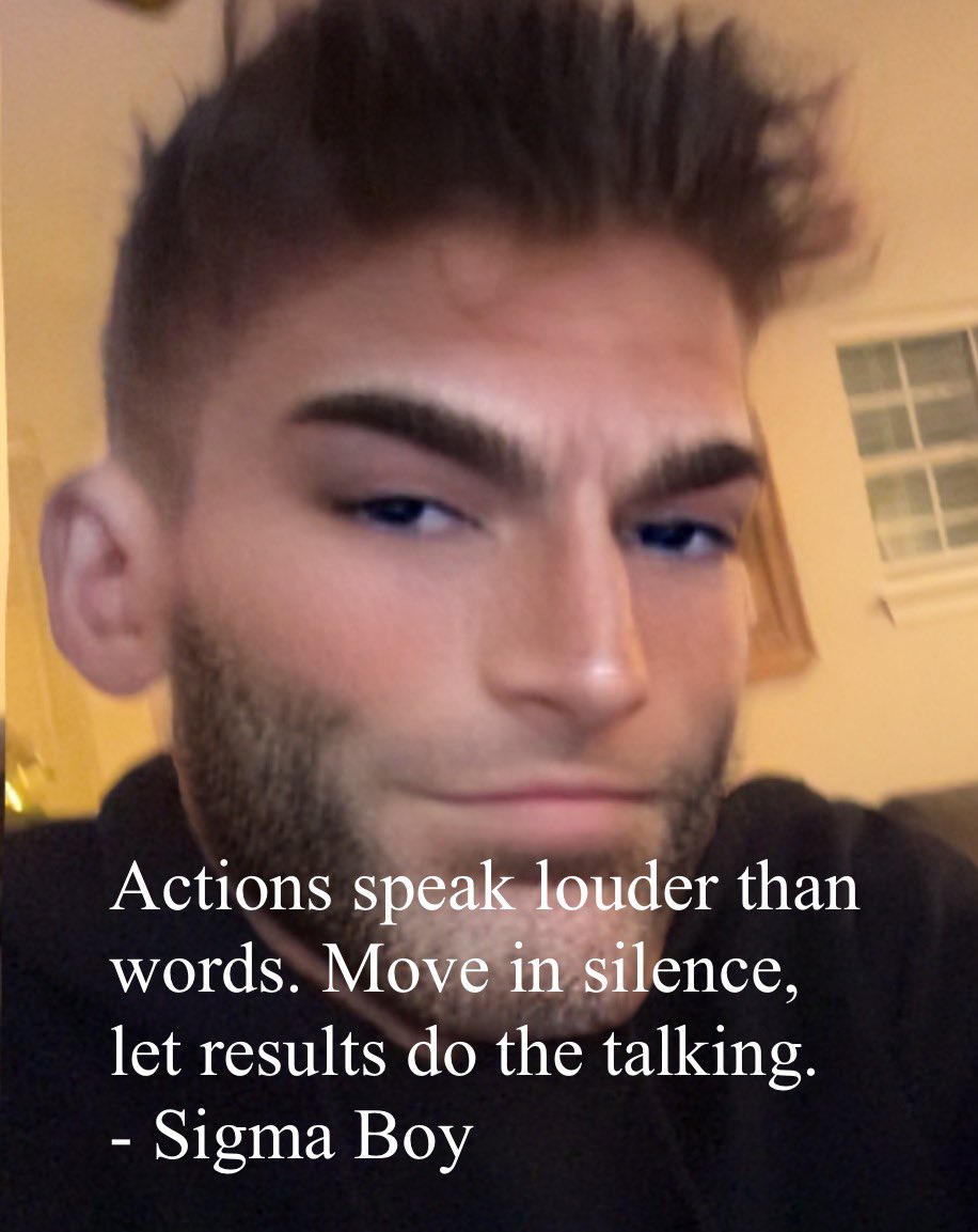 Good morning! Daily Sigma Boy mindset hack: Stop explaining yourself. Your actions speak louder than words. Move in silence, let results do the talking. #SigmaMindSet $SBC