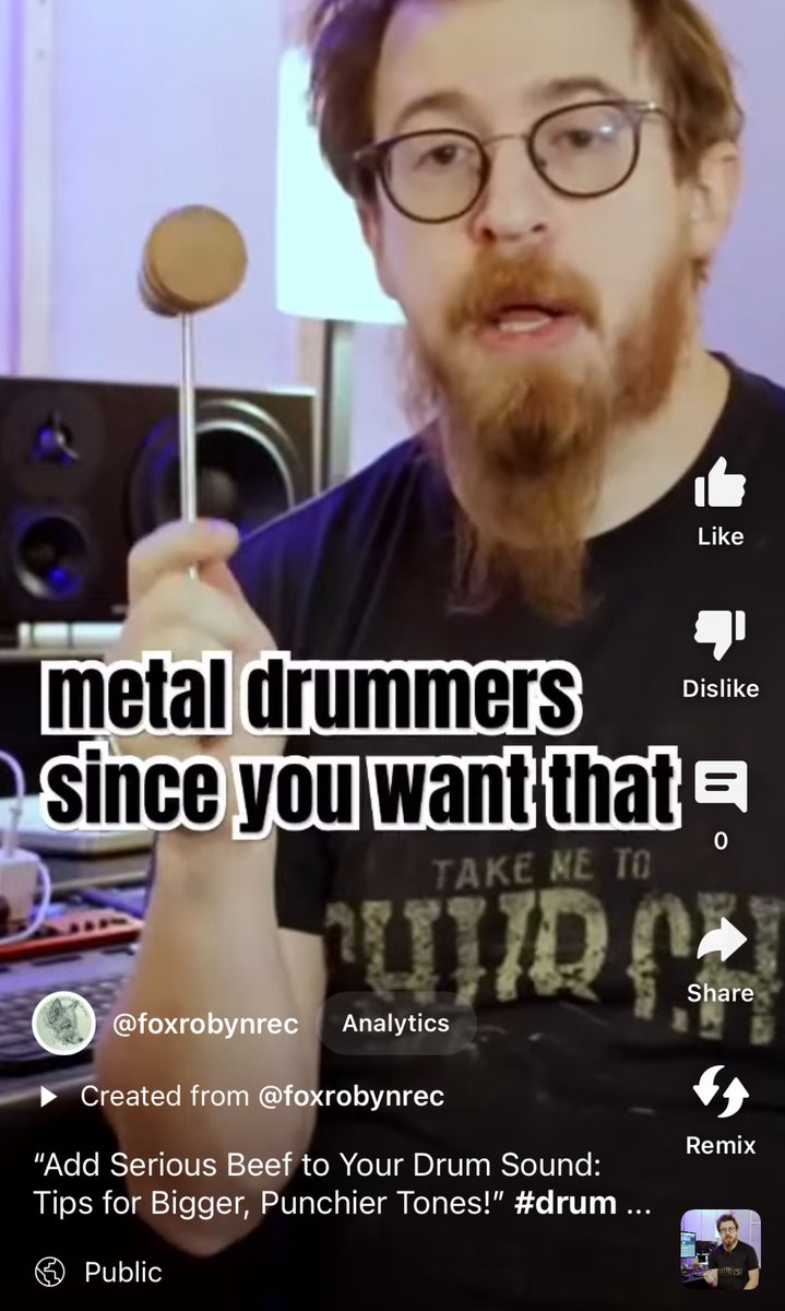 foxandrobynrec's tweet image. “Add Serious Beef to Your Drum Sound: Tips for Bigger, Punchier Tones!” #drumgear #drumsetup
youtube.com/shorts/LjTVcF8…